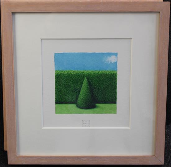 Paul Hess (1954-) Studies of topiary, 6 x 6in.